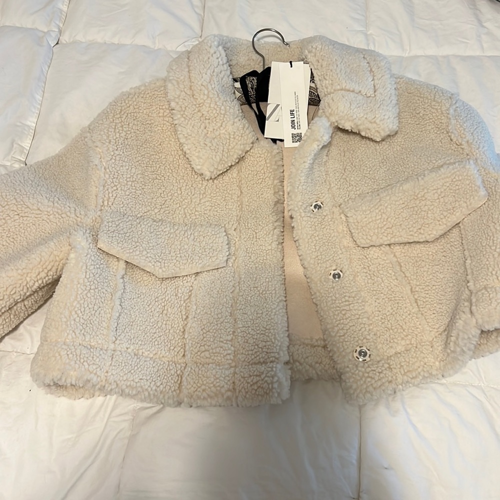 Zara Sherpa jacket (cropped)